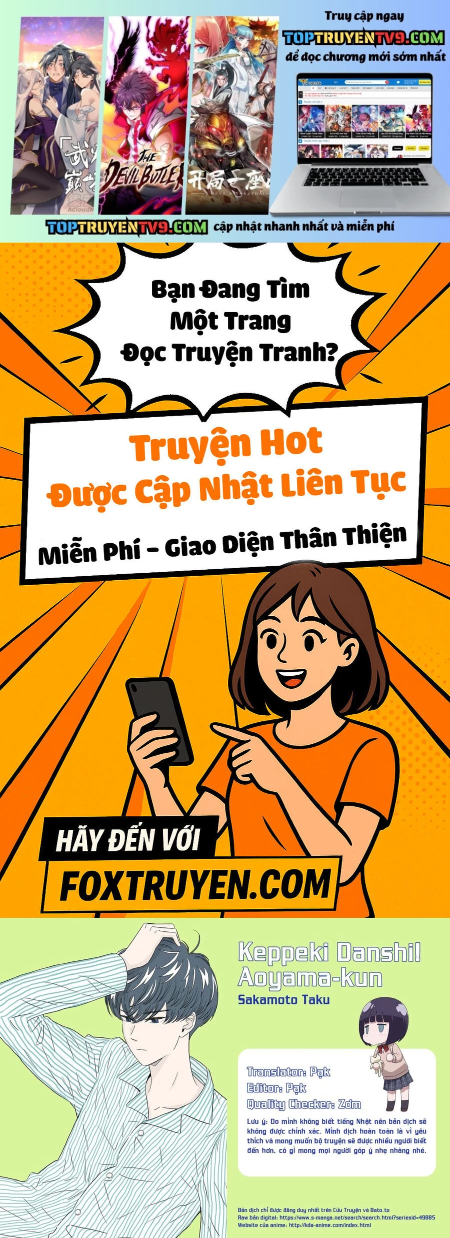 Chàng Trai Sạch Sẽ! Aoyama-Kun Chapter 60 - Trang 2