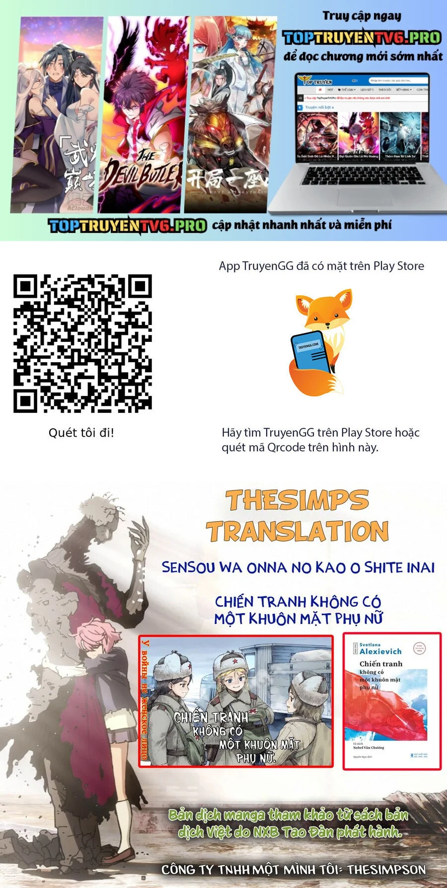 Chiến Tranh Không Có Một Khuôn Mặt Phụ Nữ Chapter 27 - Trang 2
