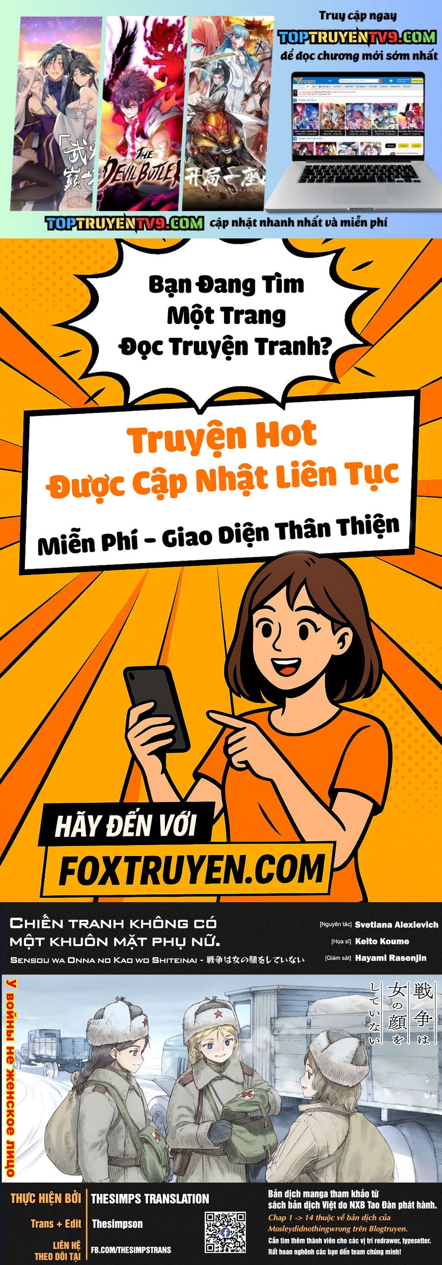 Chiến Tranh Không Có Một Khuôn Mặt Phụ Nữ Chapter 33.8 - Trang 2