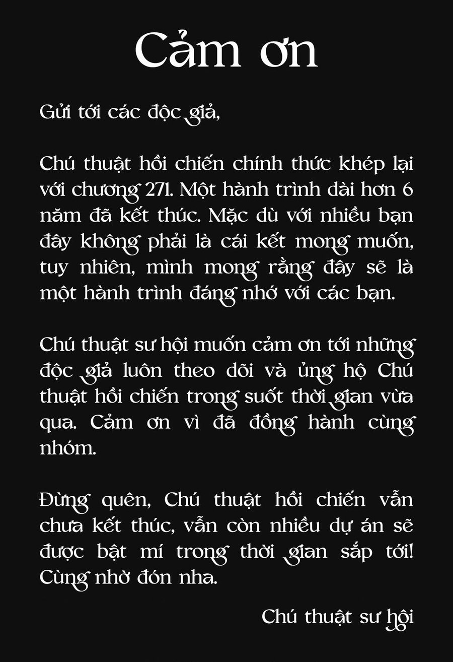 Jujutsu Kaisen – Chú Thuật Hồi Chiến Chapter 271 - Trang 2