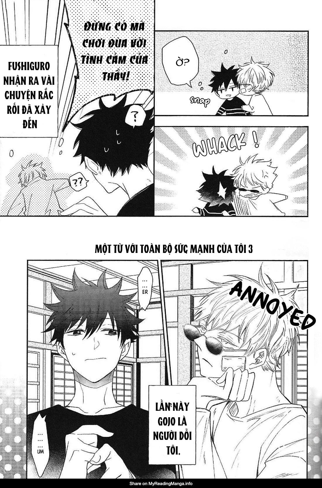 JUJUTSU KAISEN HD KHÔNG CHE Chapter 14.2 Gojo x Megumi - Next Chapter 14.3 Gojo x Megumi