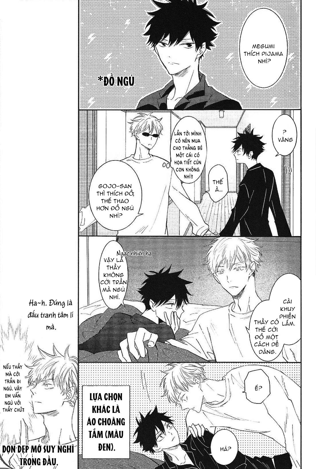 JUJUTSU KAISEN HD KHÔNG CHE Chapter 14.2 Gojo x Megumi - Next Chapter 14.3 Gojo x Megumi