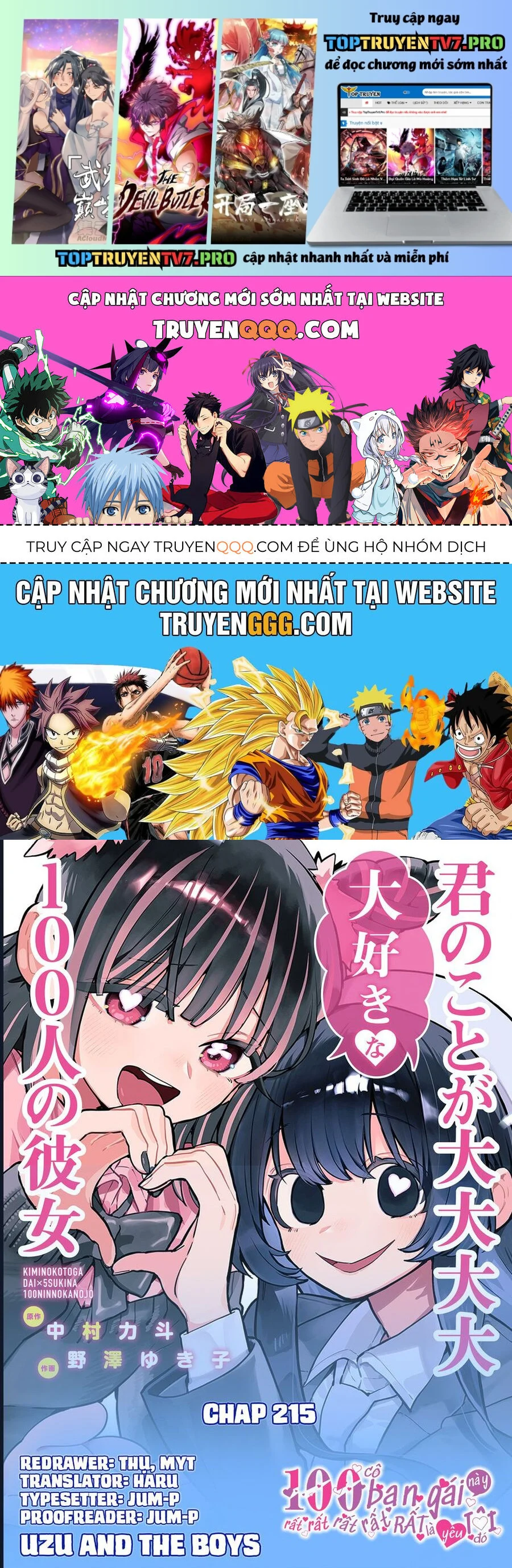 Kimi No Koto Ga Dai Dai Dai Dai Daisuki Na 100-Ri No Kanojo Chapter 215 - Trang 3