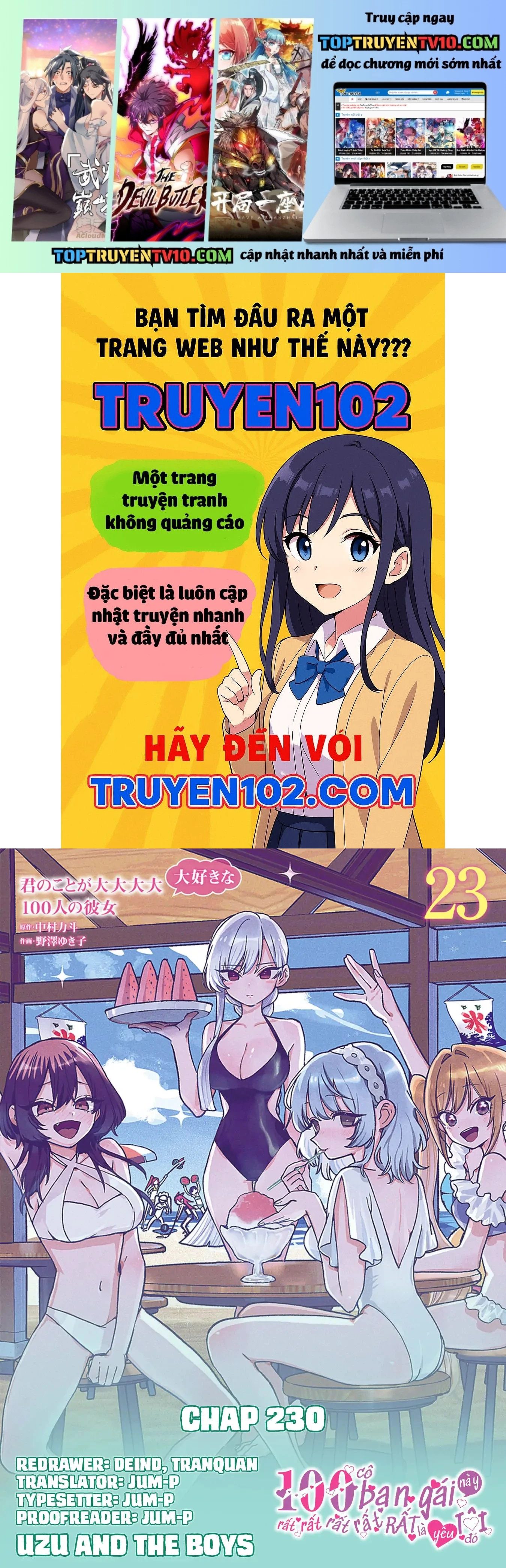 Kimi No Koto Ga Dai Dai Dai Dai Daisuki Na 100-Ri No Kanojo Chapter 230 - Trang 2