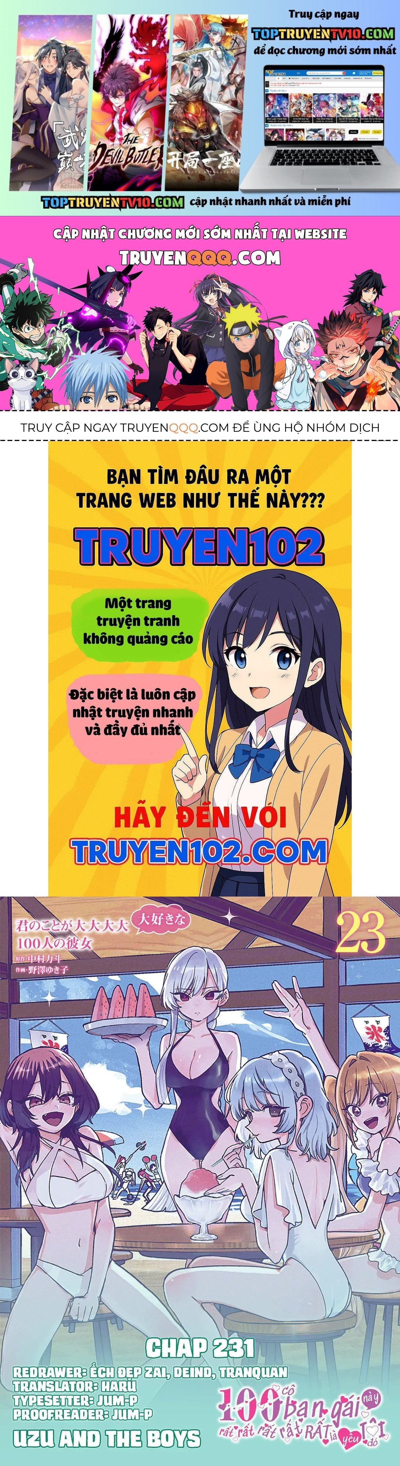 Kimi No Koto Ga Dai Dai Dai Dai Daisuki Na 100-Ri No Kanojo Chapter 231 - Trang 2