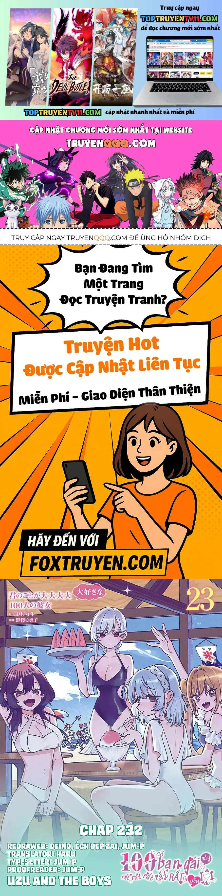 Kimi No Koto Ga Dai Dai Dai Dai Daisuki Na 100-Ri No Kanojo Chapter 232 - Trang 2