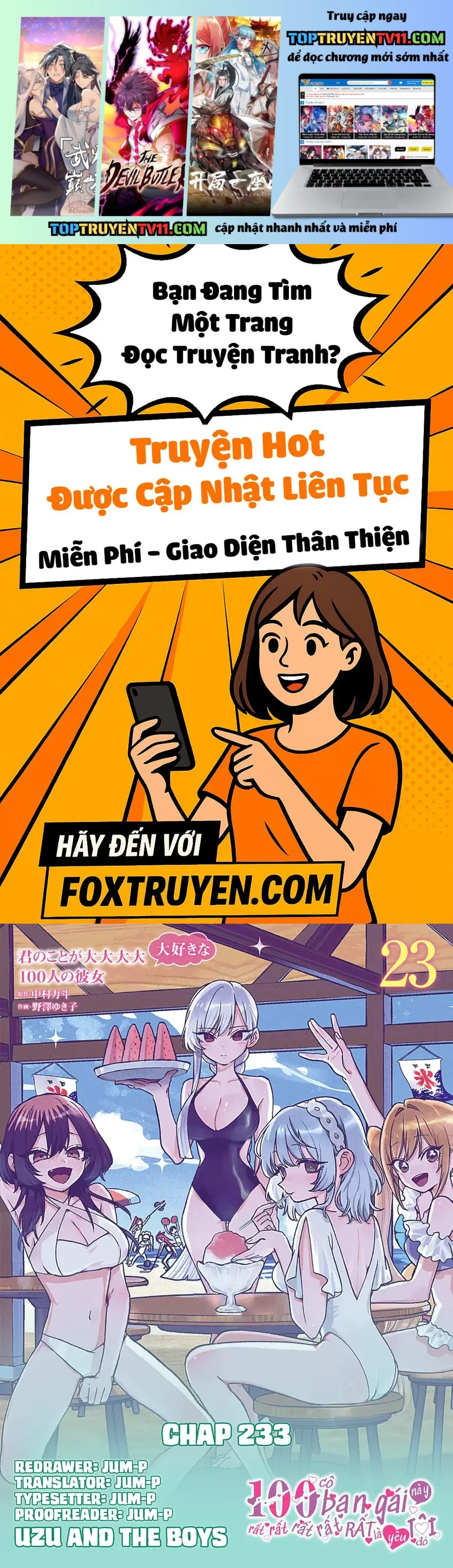 Kimi No Koto Ga Dai Dai Dai Dai Daisuki Na 100-Ri No Kanojo Chapter 233 - Trang 2