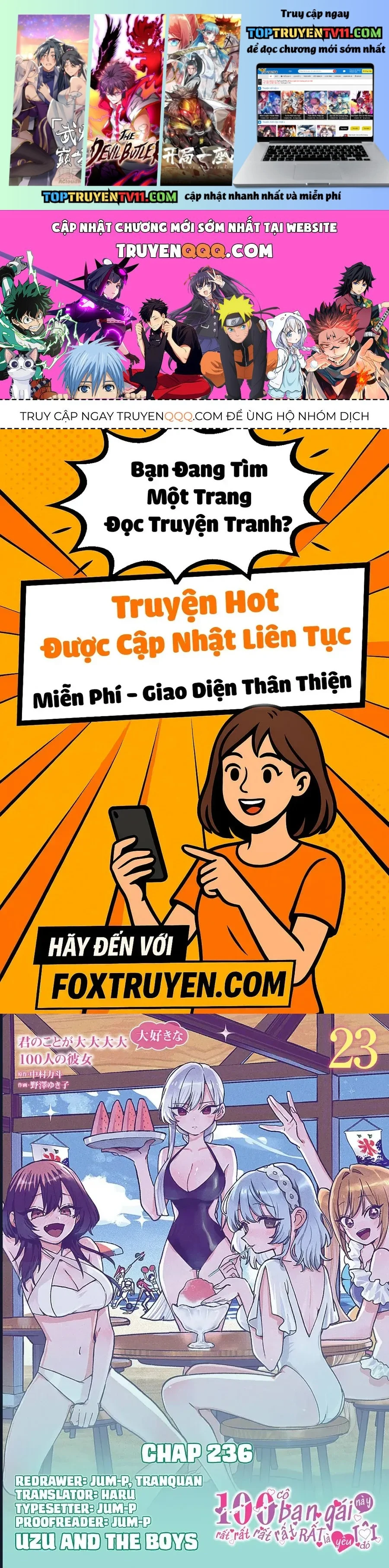 Kimi No Koto Ga Dai Dai Dai Dai Daisuki Na 100-Ri No Kanojo Chapter 236 - Trang 2