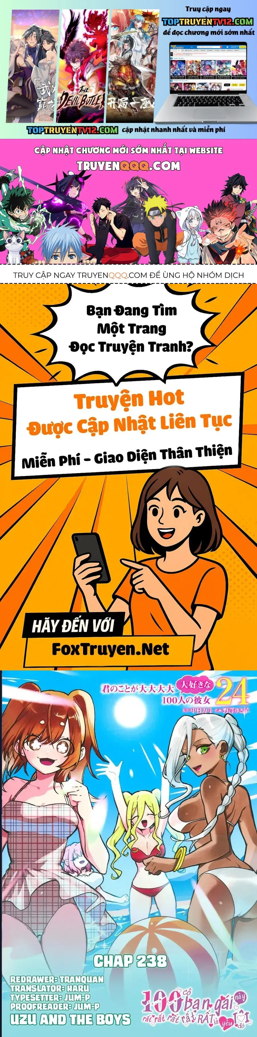 Kimi No Koto Ga Dai Dai Dai Dai Daisuki Na 100-Ri No Kanojo Chapter 238 - Trang 2