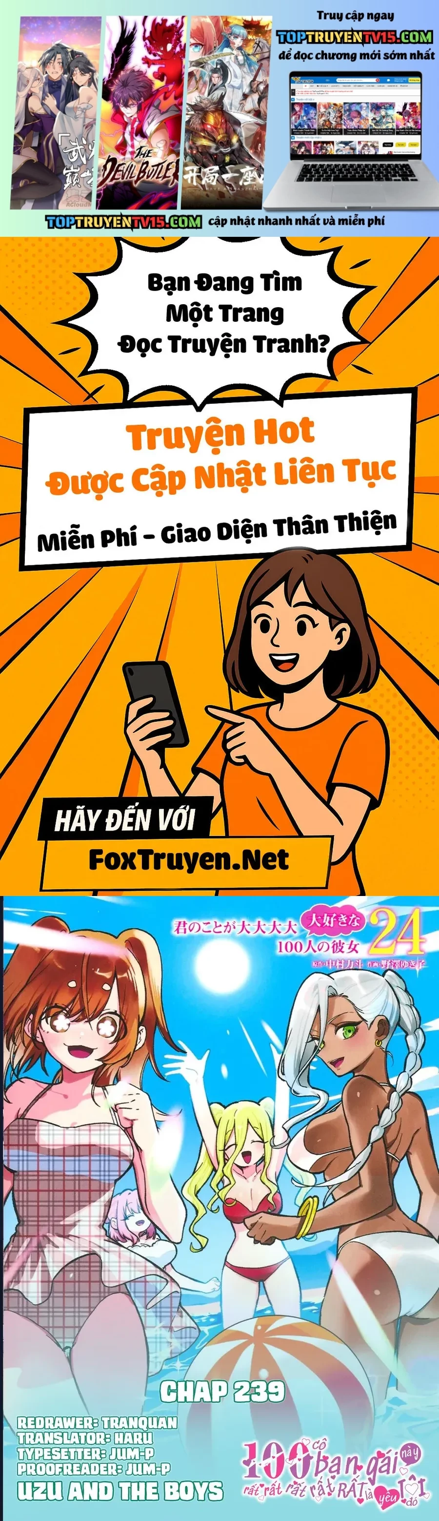 Kimi No Koto Ga Dai Dai Dai Dai Daisuki Na 100-Ri No Kanojo Chapter 239 - Trang 2