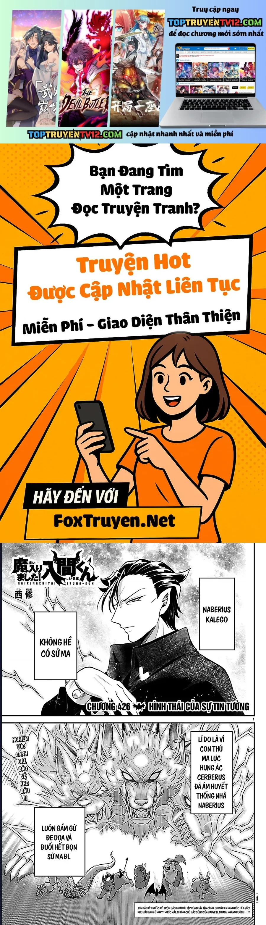 Mairimashita! Iruma-Kun Chapter 426 - Trang 2