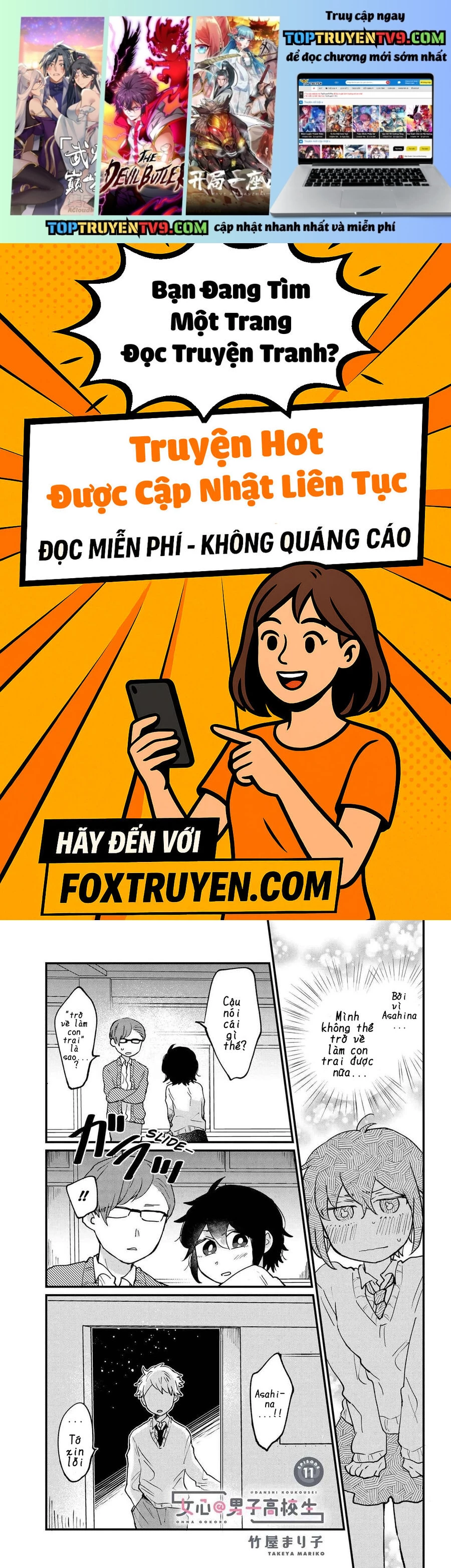Tâm Hồn Thiếu Nữ Trong Thân Xác Chàng Nam Sinh Trung Học Chap 11 1