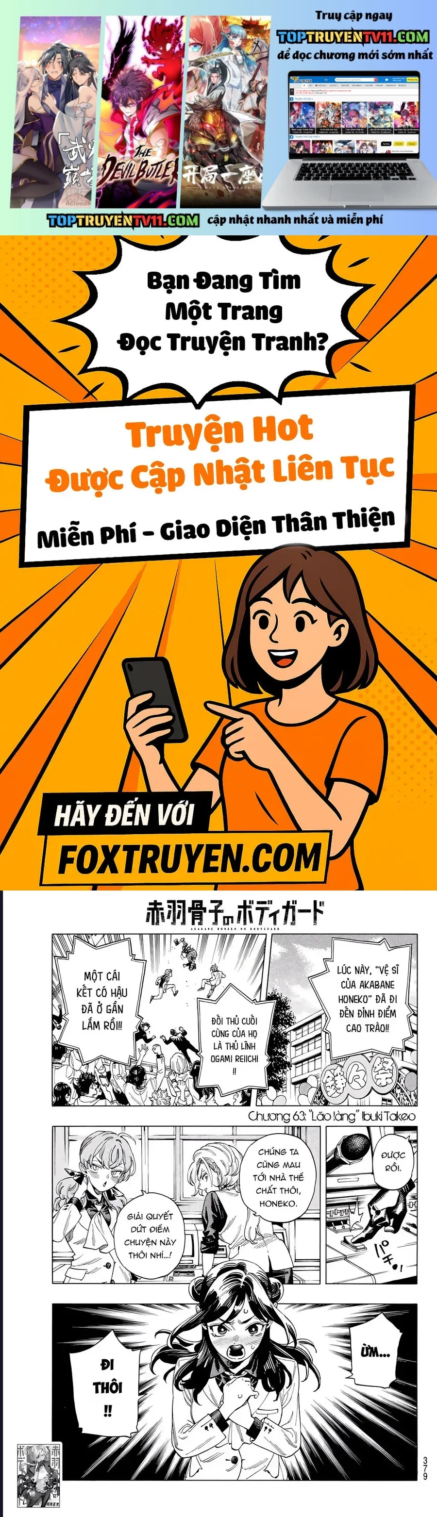 Vệ Sĩ Của Akabane Honeko Chapter 63 - Trang 2